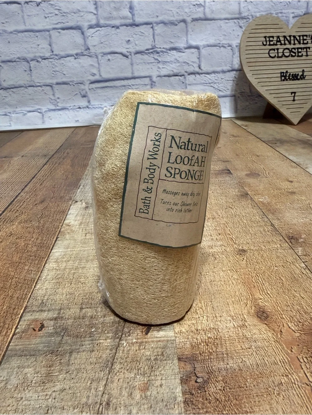 Vintage Bath And Body Works All Natural Loofah Sponge.  Rare find  New in packag